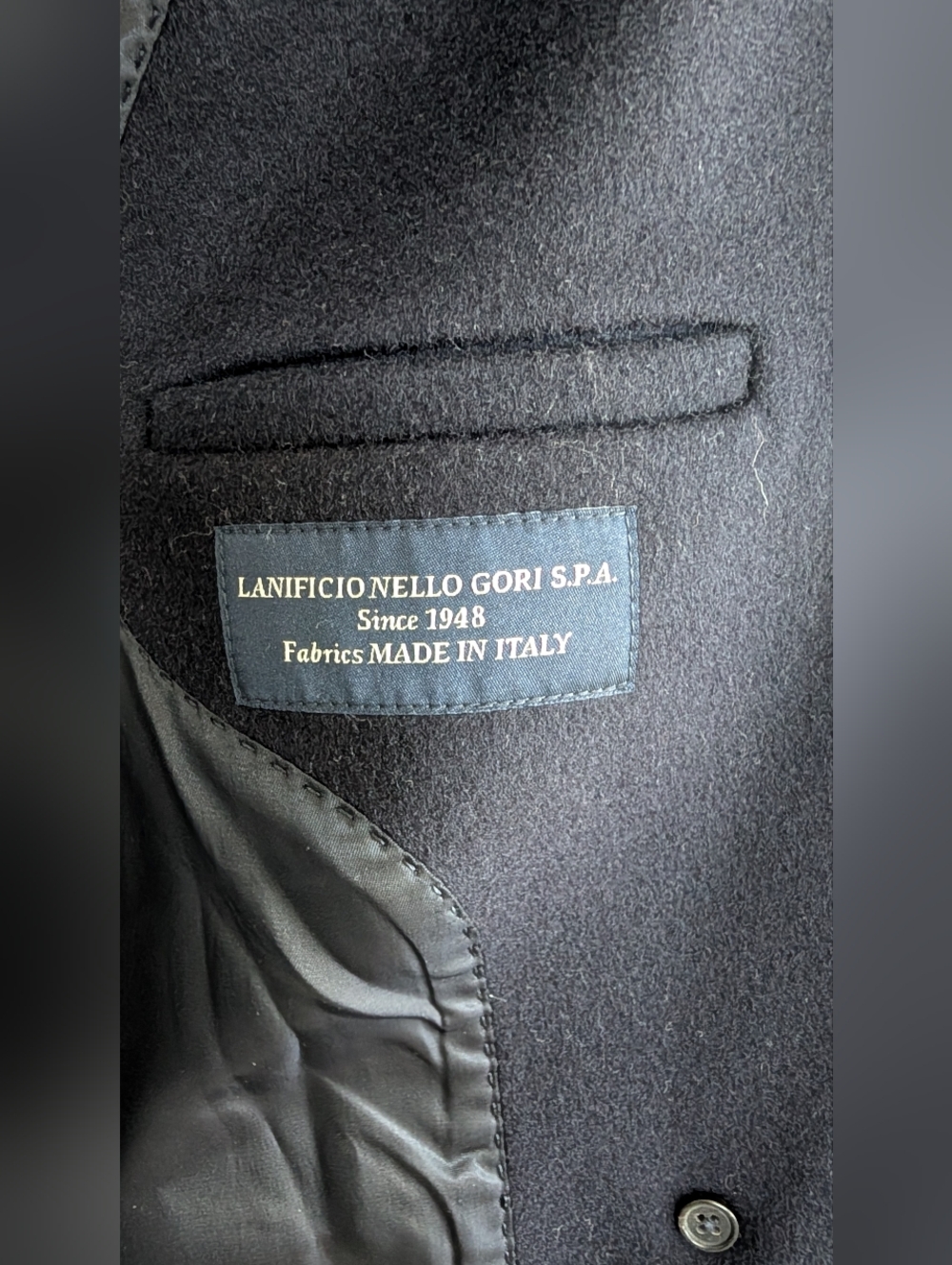 Quince Italian Wool Navy Single-Button Long Coat - Picture 8 of 11
